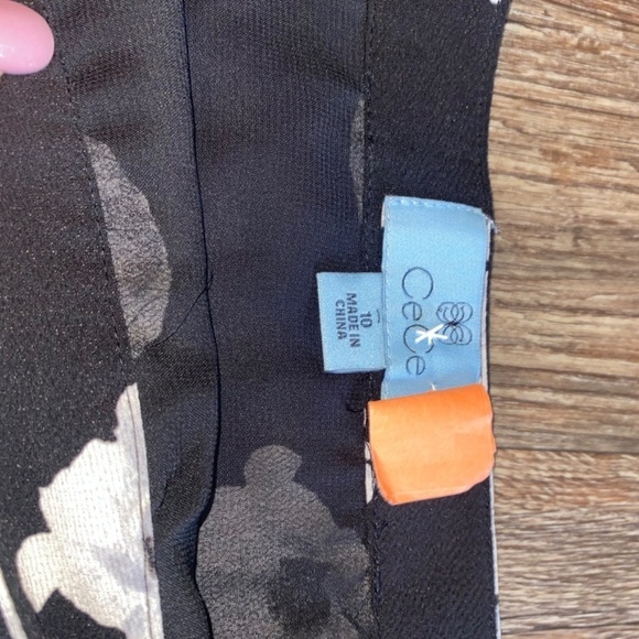 Cece size 10 black floral skirt - Picture 6 of 11